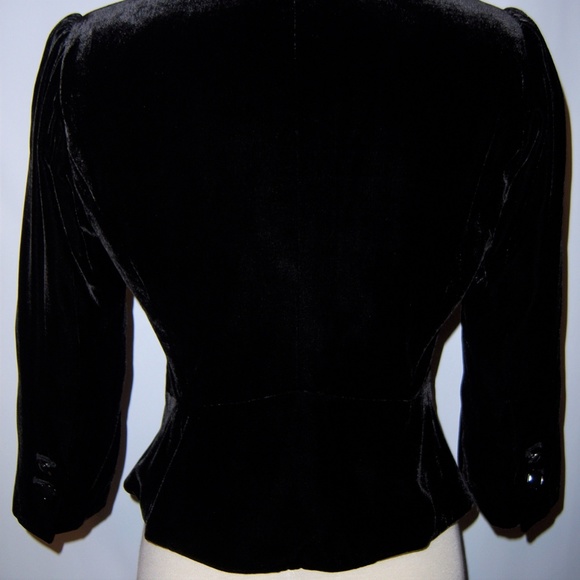 NWT Ann Taylor LOFT Petites Black Velvet Jacket 8P - Picture 4 of 8